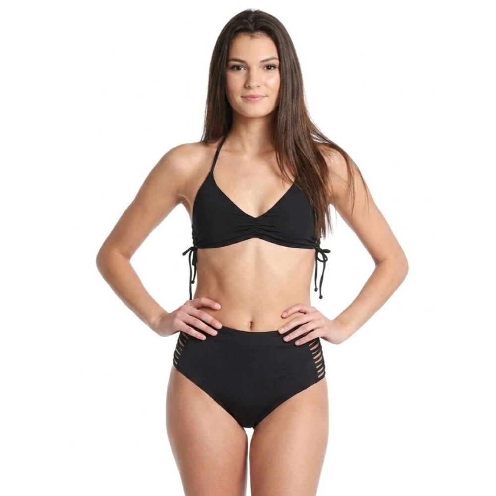 L*Space Bikini Set Black Gwen Top & Harrington High Waist Bikini Bottom Small